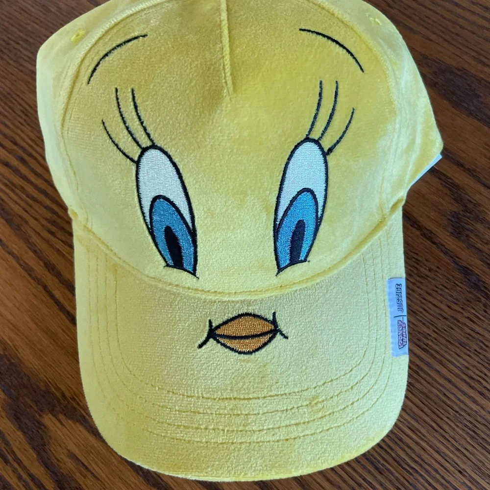 Looney Tunes Justice Tweety Bird Yellow Plush Baseball Cap